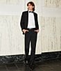 Murano Collezione Alex Slim Fit Performance Bi-Stretch Solid Suit Separates Flat Front Dress Pants, Color:Black - Image 5