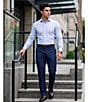 Murano Collezione Athletic Fit Textured Stretch Long Sleeve Woven Shirt - Image 5