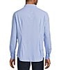 Murano Collezione Canclini Athletic Fit Micro Geometric Pattern Long Sleeve Techno Woven Shirt - Image 2