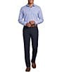 Murano Collezione Canclini Athletic Fit Micro Geometric Pattern Long Sleeve Techno Woven Shirt - Image 3