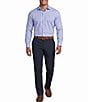 Murano Collezione Canclini Athletic Fit Micro Geometric Pattern Long Sleeve Techno Woven Shirt - Image 3