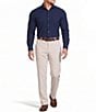 Murano Collezione Canclini Athletic Fit Solid Long-Sleeve Techno Woven Shirt - Image 3