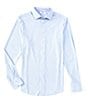 Color:Blue - Image 1 - Collezione Canclini Slim-Fit Micro Pattern Long-Sleeve Techno Woven Shirt