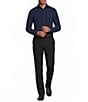 Collezione Eurojersey Slim-Fit Stretch Solid Textured Long Sleeve Woven Shirt - Image 3