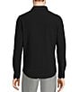 Murano Collezione Eurojersey Slim-Fit Stretch Solid Textured Long Sleeve Woven Shirt, Color:Black - Image 2