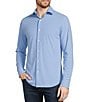 Murano Collezione Canclini Slim-Fit Solid Long-Sleeve Techno Woven Shirt, Color:Light Blue - Image 1
