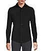 Murano Collezione Eurojersey Slim Fit Solid Textured Long Sleeve Woven Shirt - Image 5