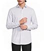 Murano Collezione Slim Fit Dash Stripe Long Sleeve Woven Shirt - Image 5