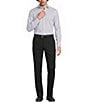 Murano Collezione Slim Fit Grid Pattern Long Sleeve Woven Shirt - Image 3
