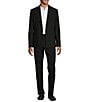 Color:Black - Image 3 - Collezione Slim Fit Performance Bi-Stretch Double Breasted Wool Suit Blazer
