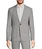 Color:Grey - Image 1 - Collezione Slim-Fit Performance Bi-Stretch Wool Blend Suit Separates Blazer