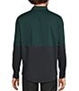Murano Color Block Sateen Long Sleeve Woven Shirt, Color:Cyprus Green - Image 2