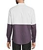 Murano Color Block Sateen Long Sleeve Woven Shirt, Color:Lilac Hint - Image 2