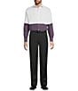 Murano Color Block Sateen Long Sleeve Woven Shirt, Color:Lilac Hint - Image 3