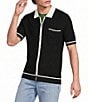 Murano Color Block Short Sleeve Full-Zip Shirt - Image 1