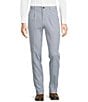Murano Corsa Di Cavalli Derby Collection Lucas Pleated Stripe Seersucker Suit Separates Dress Pants, Color:Blue - Image 1