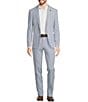 Murano Corsa Di Cavalli Derby Collection Lucas Pleated Stripe Seersucker Suit Separates Dress Pants, Color:Blue - Image 3