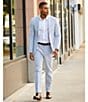 Murano Corsa Di Cavalli Derby Collection Lucas Pleated Stripe Seersucker Suit Separates Dress Pants, Color:Blue - Image 5