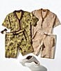 Murano Crocodile World Collection Line Jacquard 8#double; Inseam Shorts, Color:Camel Brown - Image 5