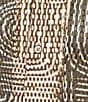 Murano Crocodile World Collection Open Weave Line Print Camp Collar Woven Shirt, Color:Chocolate Brown - Image 4
