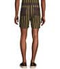 Murano Crocodile World Collection Open Weave Stripe 5.5#double; Inseam Shorts, Color:Sage Green - Image 2