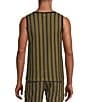 Murano Crocodile World Collection Open Weave Stripe Sleeveless Tank, Color:Sage Green - Image 2