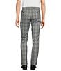 Color:Grey - Image 2 - Evan Extra Slim Fit Flat Front Glen Plaid Dress Pants