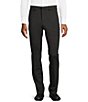 Color:Black - Image 1 - Evan Extra Slim Fit Suit Separates Flat Front Dress Pants