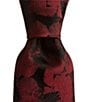 Murano Floral/Shadow Printed 3 1/8#double; Woven Silk Tie, Color:Red - Image 1