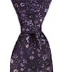 Color:Purple - Image 1 - Floral Slim 2 3/4#double; Woven Silk Tie