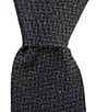 Color:Black - Image 1 - Grain Non-Solid 2 3/4#double; Silk/Linen Woven Tie