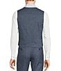 Color:Blue - Image 2 - Houndstooth Welt Pocket Suit Separates Vest