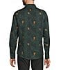 Murano In the Ferns Collection Slim Fit Fox Print Long Sleeve Woven Shirt, Color:Black - Image 2