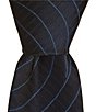 Murano Jason Abstract Waves Print Narrow 3#double; Woven Silk Tie, Color:Blue - Image 1