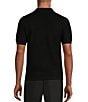 Color:Black - Image 2 - Johnny Collar Short Sleeve V-Neck Sweater Polo Shirt