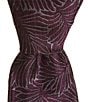 Murano Leon Abstract Print Slim 3#double; Woven Silk Tie, Color:Berry - Image 1