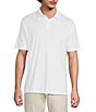 Murano Liquid Luxury Athletic Fit Solid Interlock Short Sleeve Polo Shirt - Image 1