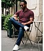 Murano Liquid Luxury Athletic Fit Solid Interlock Short Sleeve Polo Shirt - Image 5