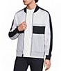 Murano Liquid Luxury Classic Fit Color Block Zip-Front Long Sleeve Shirt Jacket - Image 1