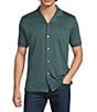 Murano Liquid Luxury Interlock Coat Front Short Sleeve Woven Shirt - Image 1