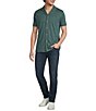 Murano Liquid Luxury Interlock Coat Front Short Sleeve Woven Shirt - Image 3