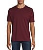 Color:Burgundy - Image 1 - Liquid Luxury Interlock Short Sleeve T-shirt
