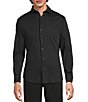 Murano Liquid Luxury Long Sleeve Knit Interlock Coatfront Shirt - Image 1