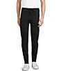 Murano Liquid Luxury Lucas Fit Solid Pintuck Jogger Pants, Color:Black - Image 1