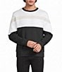 Murano Liquid Luxury Slim Fit Color Block Long Sleeve Sweatshirt - Image 1