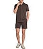 Murano Coordinating Liquid Luxury Slim Fit Neoprene Short Sleeve Button Front Shirt - Image 3