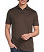 Murano Liquid Luxury Slim Fit Solid Interlock Short Sleeve Polo Shirt - Image 5