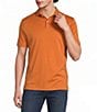 Murano Liquid Luxury Slim Fit Solid Interlock Short Sleeve Polo Shirt - Image 1
