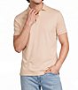 Murano Liquid Luxury Slim Fit Solid Interlock Short Sleeve Polo Shirt - Image 1