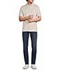 Murano Liquid Luxury Slim Fit Textured Coat Front Short Sleeve Shirt - Image 3